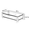 thumbnail image 6 of Modern Stainless Steel Coffee Table Set (Set of 3), Double-Layer Clear Tempered Glass Table Top, Coffee Table & Two End Side Table 3-Pieces Sets for Living Room Home Office, Silver04706, 6 of 7
