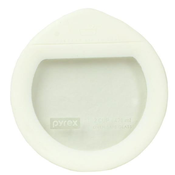 Pyrex Ultimate OV-7200 Round Glass and White Silicone No Leak Storage Replacement Lid