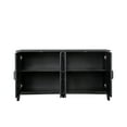 thumbnail image 6 of GAKMCIL Modern Freestanding Buffet Sideboard with 4 Doors & 4 open shelgves, Entryway Floor Storage Cabinet, Easy Maintenance for Living Room Bedroom Office Kitchen (Black) (59.06"L*15.75"W*31.50"H), 6 of 14