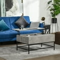 thumbnail image 2 of HOMCOM Table Basse Relevable avec Compartiment de Rangement Caché Plateau Relevable, 2 of 10
