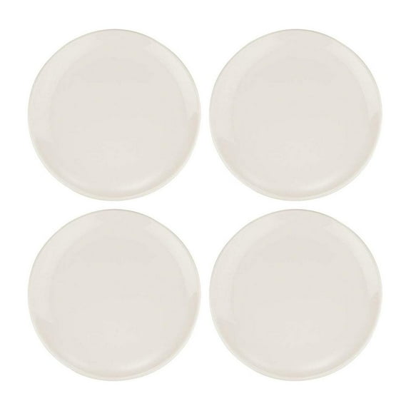 Gourmet dia.8.25" Round Warm White Porcelain Plate (Set of 4)