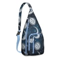 thumbnail image 1 of Steampunk Cosmic Sling Backpack - Vintage Astronomical Map Print, Fashionable Crossbody Bag for Students & Office Workers, 1 of 4