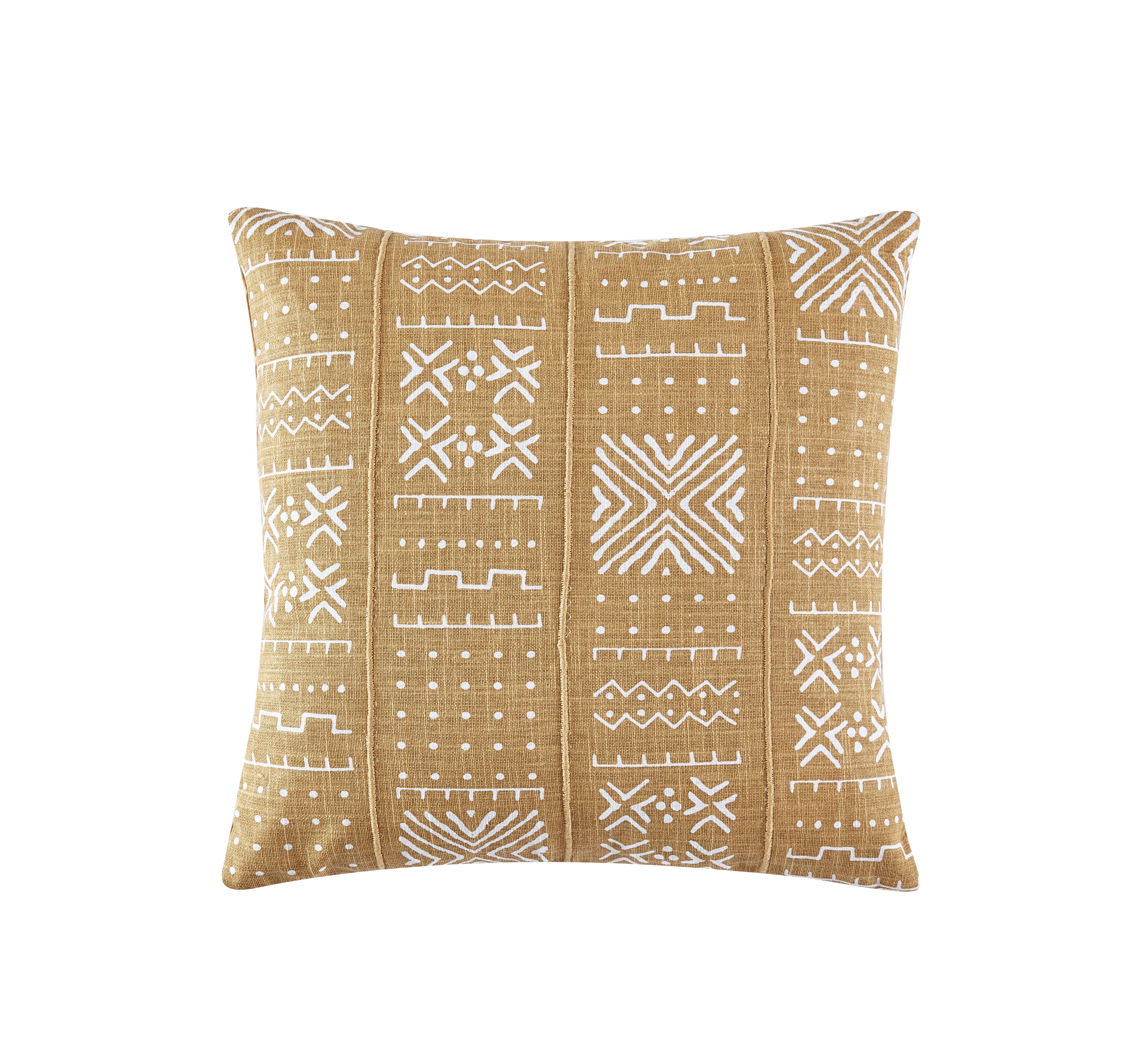 Kila Decorative Throw Pillow, Square, 18' x 18', Mustard, 1 Piece