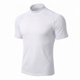 thumbnail image 4 of Kakii Compression Shirt Men Mock Turtleneck Short Sleeve Athletic Workout T Shirts Quick Dry Sports Undershirt Base Layer Tee Tops, 4 of 5