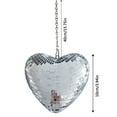 thumbnail image 3 of 2 Pcs Heart Shaped Mirror Ball Decor - Handmade Reflective Hanging Ornament for Party Wedding Garden Stage - 4 Inch Retro Disco Ball with Dazzling Light Effects - Unique Gift for Home Bar KTV Prom De, 3 of 9