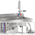 thumbnail image 3 of Stainless Steel Utility Sink, Free Standing Single Bowl Sink with Cold and Hot Water Pipe and Faucet for Laundry Room Kitchen Restaurant Garage, 3 of 7