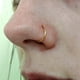 thumbnail image 2 of 1 Uds. Anillos de titanio para la nariz, Piercing para el tabique, aros para la nariz, Piercings con bisagras, anillos de segmento, Piercing de hélice, joyería corporal Unisex de 10mm Gao Jinjia LED, 2 of 2