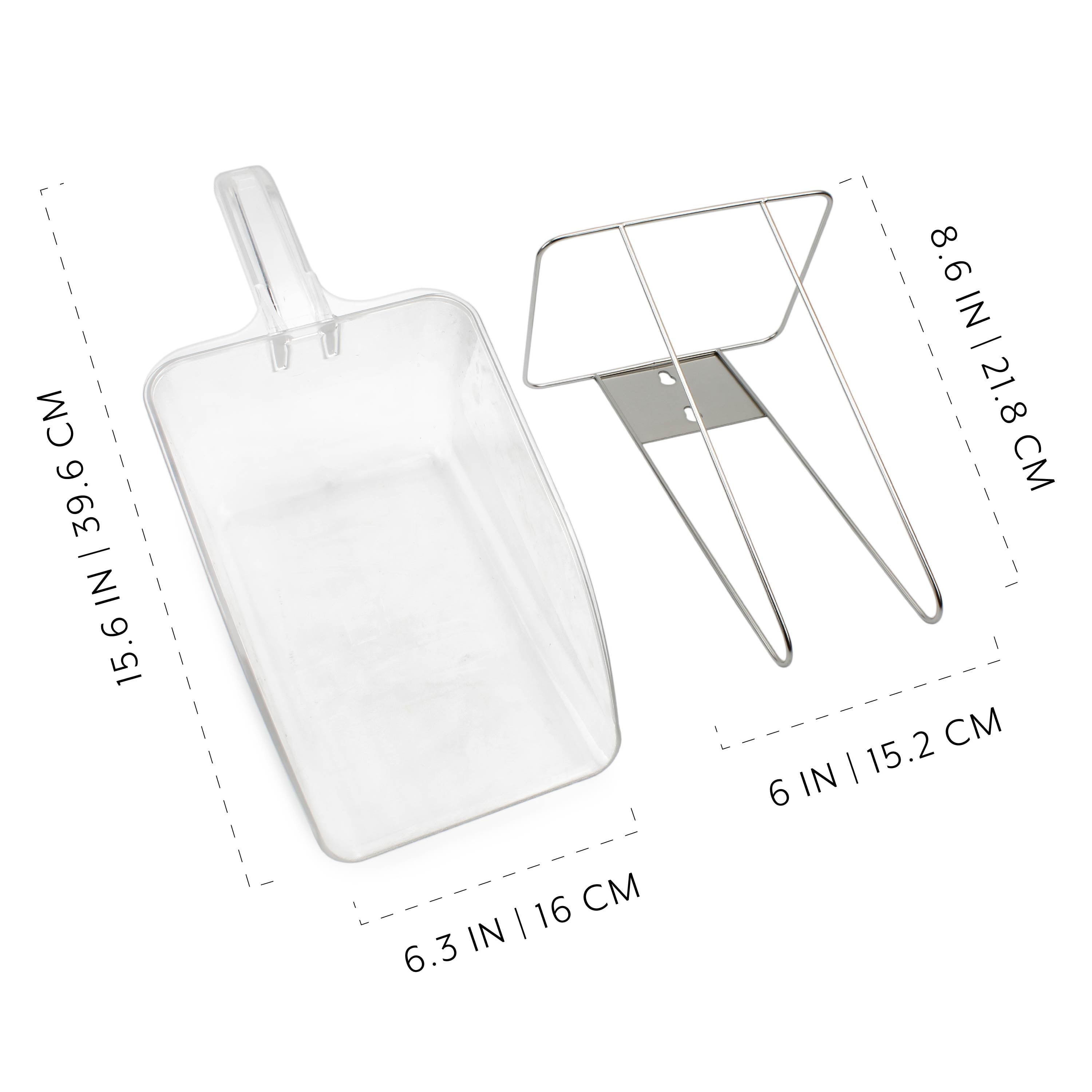 Darware Commercial Ice Scoop with Metal Holder, 58-Fluid Ounces Capacity