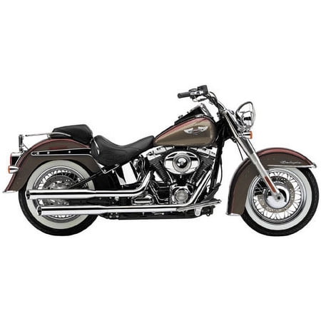 3 Chrome Slip-On Mufflers With Tips For Softail