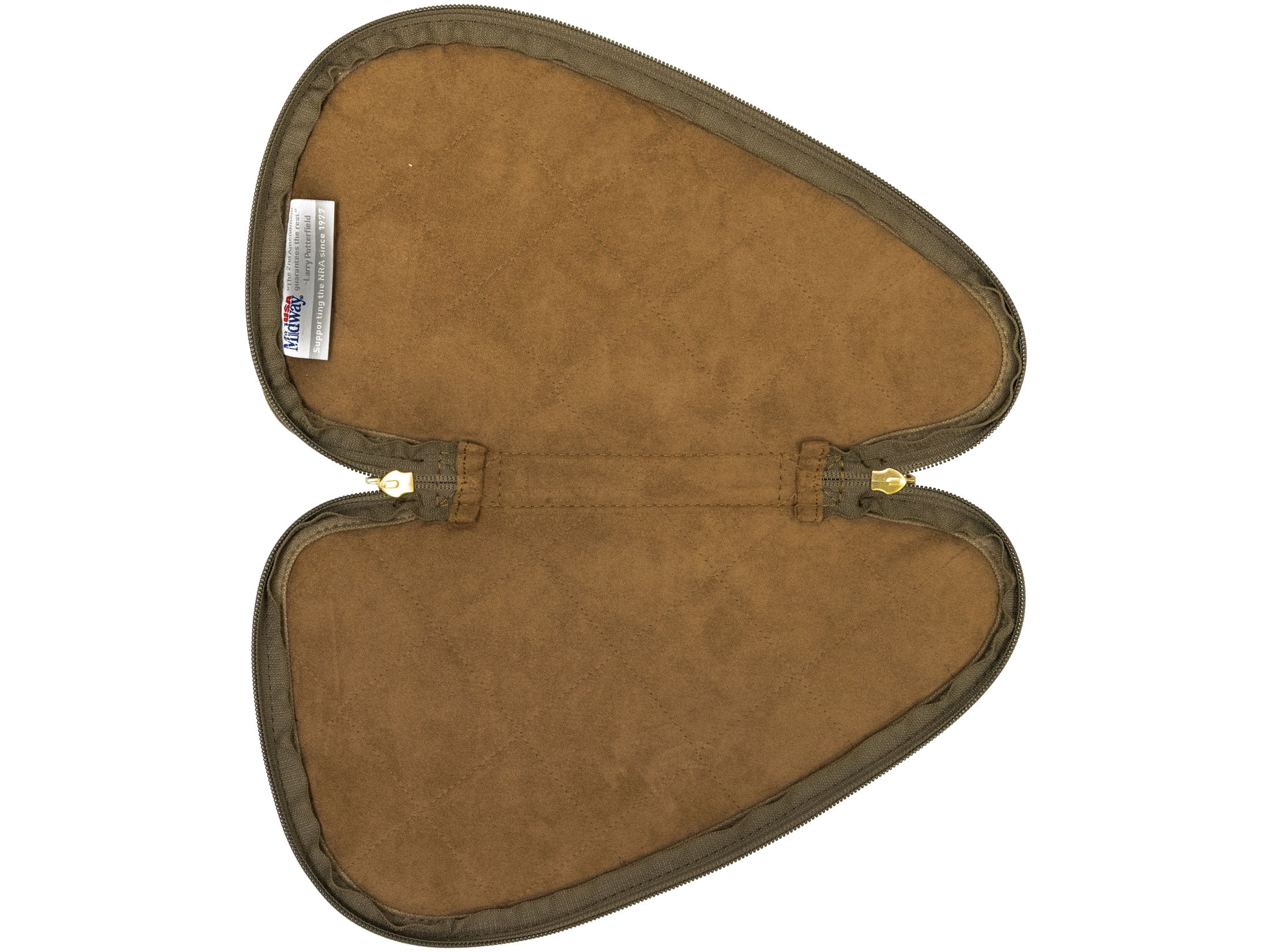 MidwayUSA Waxed Canvas Pistol Case Large Olive Brown