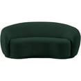 thumbnail image 2 of Maklaine Contemporary Rich Green Finish Boucle Fabric Loveseat, 2 of 13
