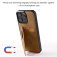 thumbnail image 2 of Decase PU Leather Shockproof Hybrid Case for iPhone 16 Pro Max with Magnetic Card Holder & Slim Back Cover,Credit Card Slots,Durable Stylish Protective Flip Wallet Cover for iPhone 16 Pro Max,Brown, 2 of 6