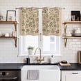 thumbnail image 2 of Vintage Botanical Kitchen Curtains Window Panels, Country Herbs Leaves Plants Flowers Brown Insulated Window Treatment Curtain, Grommet Curtains for Bedroom/Living Room/Bathroom, 2 Piece 27.5"Wx39"L, 2 of 8