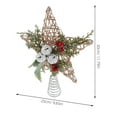 thumbnail image 6 of TABLZONE Star Christmas Tree Topper Rustic Plastic Holiday Decor Charm for Xmas Tree Decoration, 6 of 7