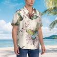 thumbnail image 5 of Bixox Men's Hawaiian Shirts Men's Flying Butterflies Print Short-Sleeve Shirt-Small, 5 of 8