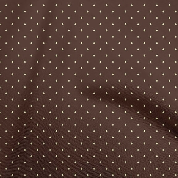 oneOone Polyester Spandex Brown Fabric Dot Sewing Fabric By The Yard Printed Diy Clothing Sewing Supplies 56 Inch Wide