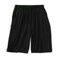 thumbnail image 2 of Migroa Men's Pajama Shorts Soft Comfortable Lightweight Elastic Drawstring Men Lounge Sleep Shorts with Pockets Casual Summer Beach Shorts Outdoor Sports Short Pants Black 5XL, 2 of 5