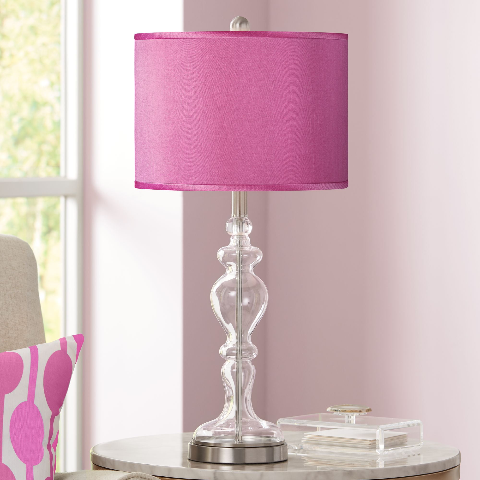 pink table lamp shade