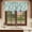 White Teal Green, variant on Abstract Brown Valances for Windows, Decorative Rod Pocket Window Valance Curtains, Retro Country Rustic Street Oil Paint Art Short Curtain Drapes for Kitchen/Living Room, 2 Panels, 42" W x 12" L