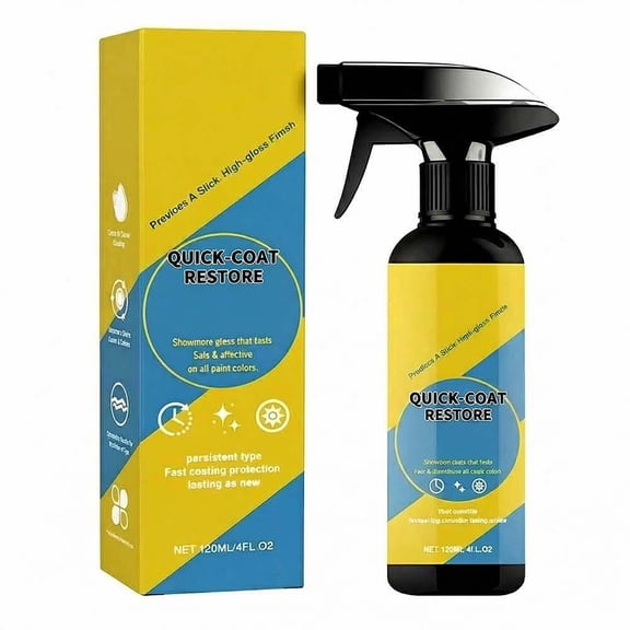 Nano Quick Coat Restore, 2026 Advanced Automobile Quick-Acting Coating Agent, Quick Effect CoatingAgent Spray with Dust Proof and Glazing Effects Long-Lasting Car Showroom Gloss