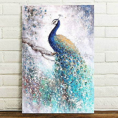Peacock Picture Art 40x60cm ( 16''x24'' ) Unframed Print Modern Abstract Peacock Canvas Printing On Canvas Wall Art Picture Home Decor Gift ()