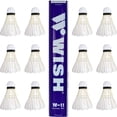 thumbnail image 1 of Wish W - 11 Duck Feather Badminton Shuttlecocks | White Pack Of 12 , Made For Tournaments & Trainings, 1 of 4