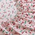 thumbnail image 4 of Betsey Johnson - Full Bed Sheets, Satin Bedding Set with Matching Pillowcases, Wrinkle & Fade Resistant, Silky Smooth for Healthy Hair (Cherry Good Day Pink), 4 of 5