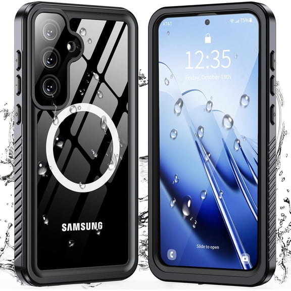Magnetic for Samsung Galaxy S25 FE Case, Waterproof with Built in Screen Protector & Camera Protection, [Compatible with MagSafe] [IP68 Underwater], Full Body Rugged Phone Case 6.7''