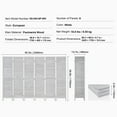 thumbnail image 6 of KFFKFF Wooden Partition Divider, 6-Panel Folding Privacy Barrier, 66.9 Inches High Indoor Slatted Wood Screen, Movable Decorative Panel, Ideal for Space Division in Homes, Offices, Restaurants, 6 of 9
