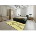 thumbnail image 4 of Ahgly Company Indoor Rectangle Patterned Sun Yellow Area Rugs, 6' x 9', 4 of 6