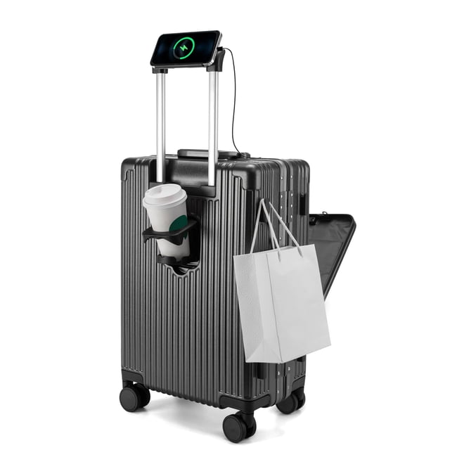 Luggage Feilario Hardside Spinner de 20 pulgadas con cierre TSA de aluminio