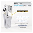 thumbnail image 2 of Kason 1095 Spring Action Door Closer for Heavy Walk-in Coolers/Freezers with Adjustable Wide Hook, Flush to 3/4" Offset, 2 of 3