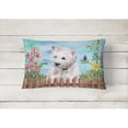 thumbnail image 2 of Westie Spring Canvas Fabric Decorative Pillow, 2 of 3