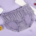 thumbnail image 2 of Panties for Women,Pure Desire Wind Mesh Breathable Floral Bud Fashion Triangle Panties for Everyday Comfort and Style,Womens Underwear,Purple,M, 2 of 3