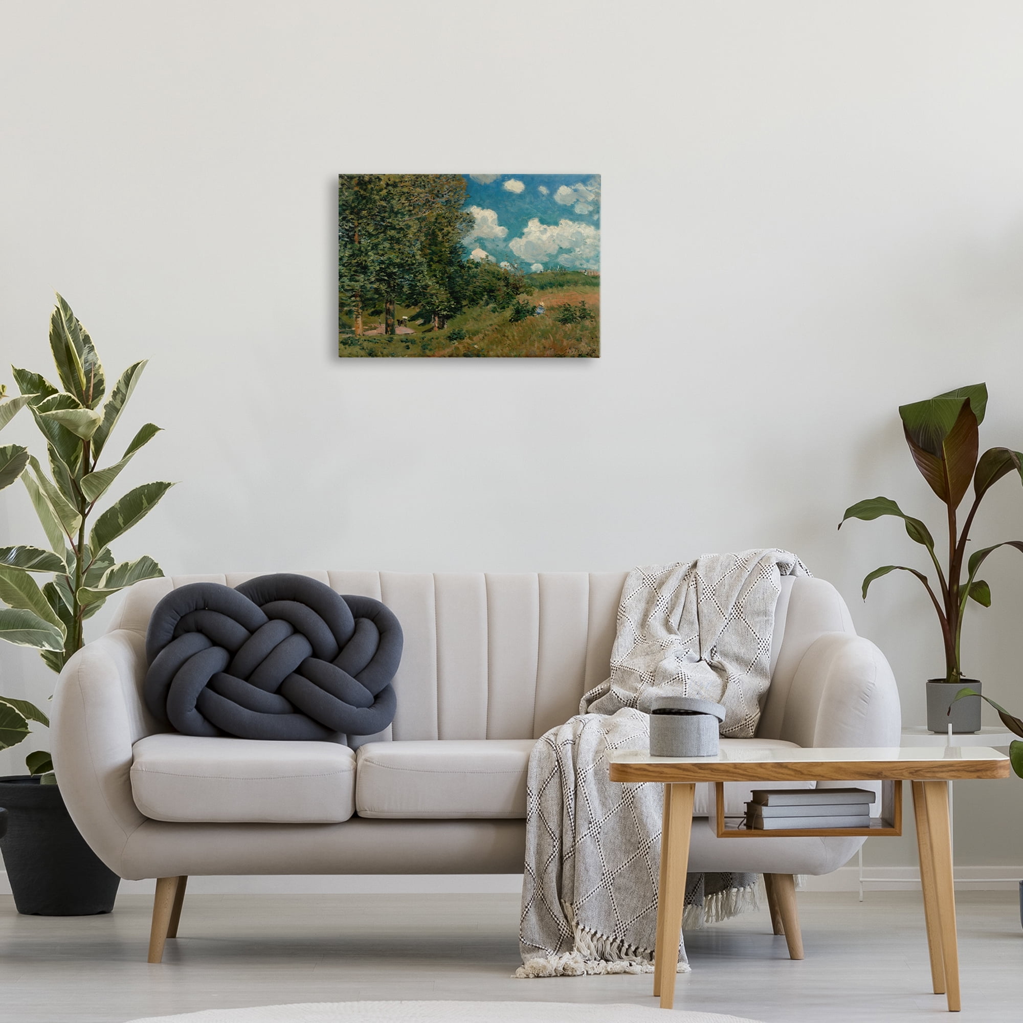 Stupell Industries Classic Cloudy Landscape Landscape & Nature Painting Wrapped Canvas Art Print Wall Art, 24 x 16
