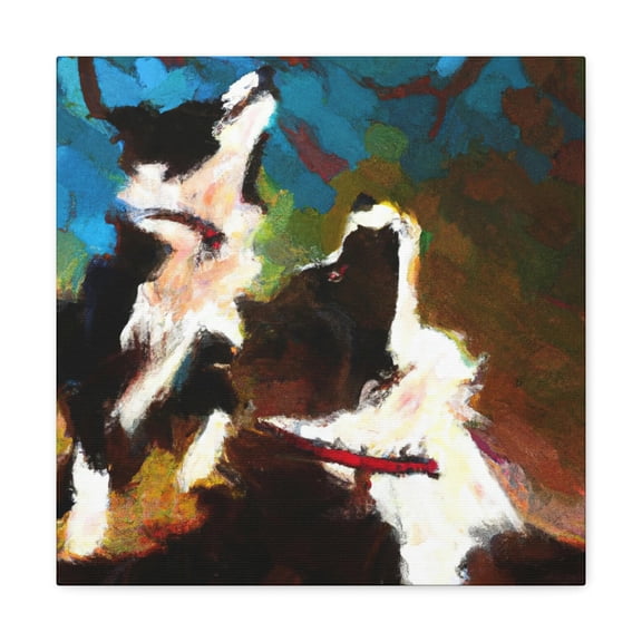 Border Collie Impasto - Canvas