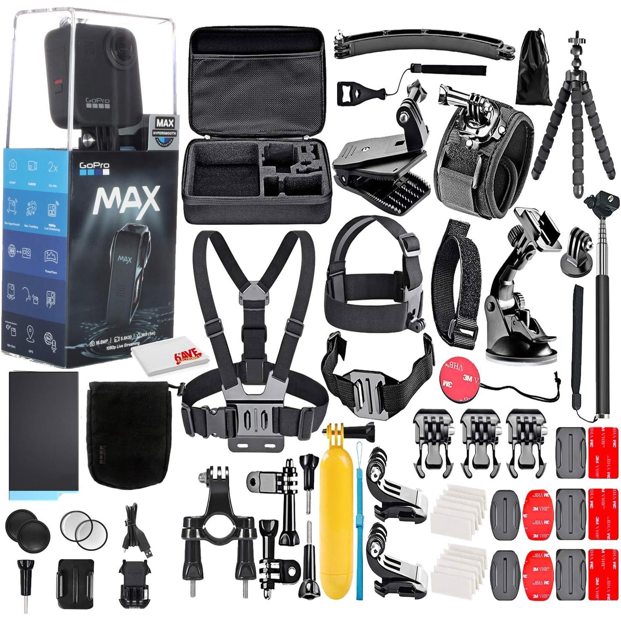 GoPro HERO9 Black Camera with Max Mount Frame for Perfect Shot