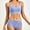 Light Blue, variant on Women's Lace Blue nylon bra Fashionable Sexy Drill Decoration Lace Bra Set Ladies Gather Bra Underwear