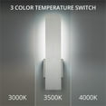 thumbnail image 6 of WAC Lighting Stag 18" 3-CCT 4000K Aluminum Indoor/Outdoor Wall Light in Gray, 6 of 7