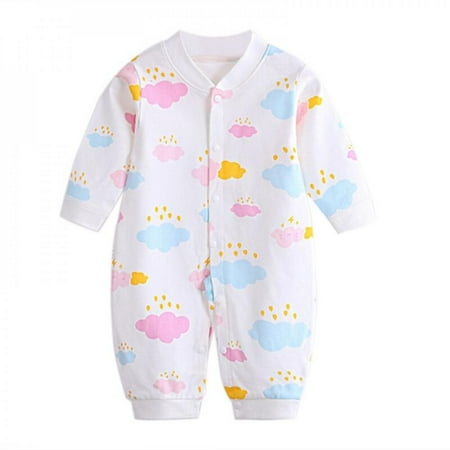 

Clearance Newborn Infant Baby Boys Girls Bodysuit Jumpsuits with Button Cotton Rompers Overall
