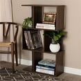 thumbnail image 2 of Bowery Hill 3 Shelf Display Bookcase in Brown and Dark Grey, 2 of 7