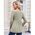 thumbnail image 5 of Ekouaer Womens Maternity Tops Long Sleeve Pregnancy Tunic Blouses Crew Neck Ribbed Shirts Pregnant Clothes, 5 of 6
