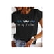 thumbnail image 1 of Women'S Casual Graphic T-Shirt - Heart Print, Short Sleeve Round Neck for Spring & Summer, everyday Tshirt | Playful Lettering Shirt | Glossy Texture, Ladies T Shirts, 1 of 6
