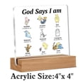 thumbnail image 2 of Letrero decorativo Oqtumes Pooh Bear de acrílico transparente con soporte, 2 of 6