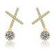 thumbnail image 1 of Superllamativas en forma de X para pendientes de diamantes de imitación Pendientes colgantes con borlas de diamantes, 1 of 5