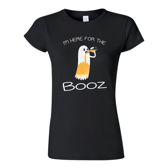 Junior New I'm Here For The Booz Ghost Halloween Funny DT T-Shirt Tee