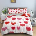 thumbnail image 4 of 2024 Red Rose Floral Duvet Cover Love Heart Bedding Set Microfiber Romantic Quilt Cover King For Couple Wedding Valentine r, 4 of 7