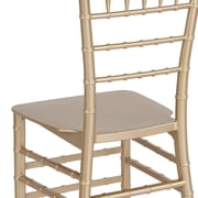 Flash Furniture Hercules Series Adult Size Resin Stacking Chiavari Chair, Gold