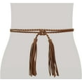 thumbnail image 2 of YooGuoGuo Women Girls Braided Waist Tie Belt/Rope with Tassel Wrap Cloth Belts for Dress Pants, 2 of 6