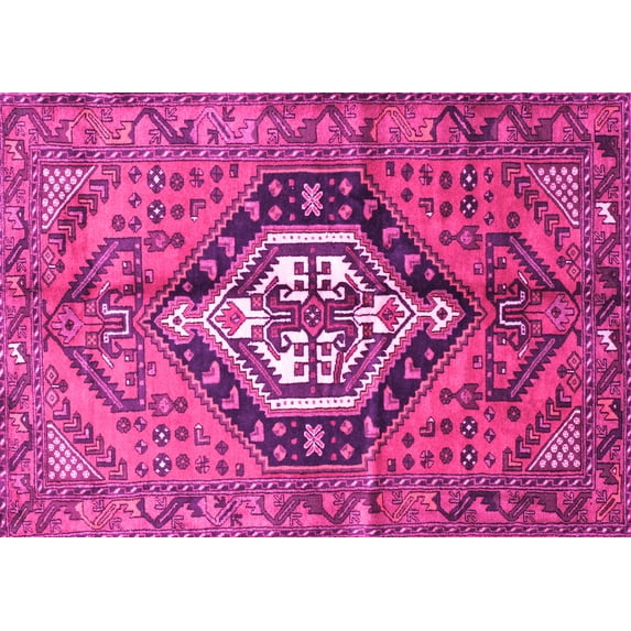 Ahgly Company Indoor Rectangle Persian Pink Traditional Area Rugs, 5' x 7'